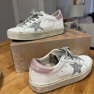 Golden Goose Hi Star White-Pink size 37
